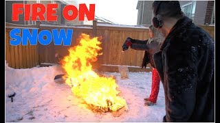 PUTTING FIRE on SNOW [upl. by Pentheam]