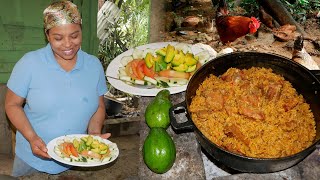 Comida Dominicana del Campo Locrio de Cerdo plato tipico [upl. by Domenic748]