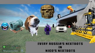 Every RUSSIA Nextbots in nicos nextbots [upl. by Ilojna]