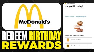 How To Redeem Birthday Rewards On McDonalds App 2024 [upl. by Artapoelc]