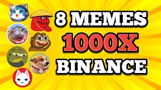 🎊GRAND NEWS🎊 BINANCE NEXT LISTING MEME COINS  1000X POTENTIAL 🚀 [upl. by Aihsekyw]