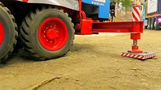 COOL RC CRANE TRUCK IN ACTION AMAZING SELF MADE RC VEHICLES [upl. by Nnodnarb]