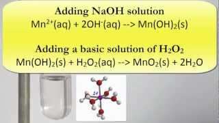 Complex Ions Precipitating and oxidising manganese II hydroxide [upl. by Acinorev]