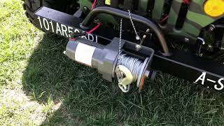 Coolster 125cc Mini Jeep with wireless Power Winch [upl. by Euqinot651]