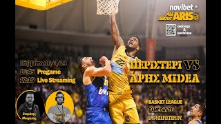 Novibet AllAboutARIS TV LIVE STREAMING Περιστέρι  ΑΡΗΣ Midea 160324 [upl. by Arised5]