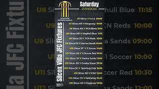 Silcox Villa Fixtures 21st amp 22nd Sept 2024 silcoxvillajfc [upl. by Regen]