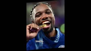 Facts about Noah Lyles who won the 100 meters 2024 noahlylesreaction sports running [upl. by Halueb]