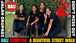 Bali Seminyak Street Walking Tour Today 2024 [upl. by Aisatana10]