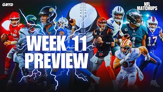 NFL Matchups  Preview amp Predictions Week 11 [upl. by Marylinda]