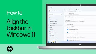 How to align the taskbar in Windows 11  HP Support [upl. by Otecina728]