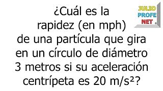 MOVIMIENTO CIRCULAR UNIFORME  Problema 2 [upl. by Lerner]