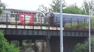 Newport Dock Freightliner trains and Virgin East train and train going to Newport Simm [upl. by Ailema73]