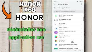 Comment désinstaller une application sur Honor X6b [upl. by Muirhead]