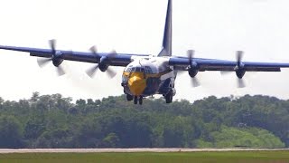 New C130J Super Hercules quotFat Albertquot  BLUE ANGELS  Lincoln Airshow 2023 [upl. by Eelyac]