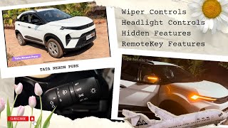 Tata Nexon  Wiper Controls  Headlight Controls  Hidden Features Explained in Detail [upl. by Zweig380]