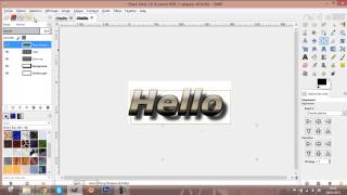 Effet de texte 3D avec GIMP HD [upl. by Kendy]