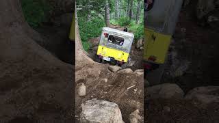 Vintage jeeps dropping down rocky decent [upl. by Steiner96]