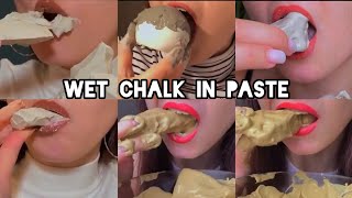 Wet clays in paste  Shelk melk edit  ASMR chalk [upl. by Hodges]