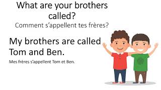 Présenter sa famille en anglais en répondant à des questions [upl. by Ennahgem]