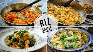 4 recettes de Riz Sauté facile et rapide pour sublimer du simple riz blanc [upl. by Kubiak]