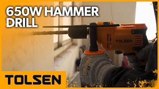 TOLSEN 650W Hammer Drill with Automatic Chuck [upl. by Tuhn598]