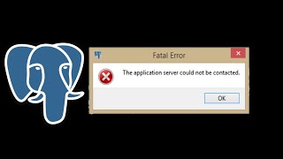 pgadmin 4 fatal error the application server could not be contacted  Error Solved  postgresql [upl. by Deehsar]