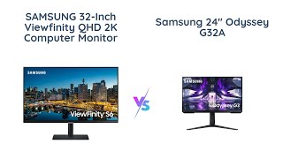 🖥️ Samsung 32Inch QHD Monitor vs Samsung 24Inch FHD Gaming Monitor [upl. by Gibbie]