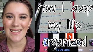 How I Keep My Life Organized Moleskine Weekly Planner Wunderlist amp more [upl. by Narhet]