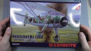 Henschel He126 Sabre Kits 172  Unboxing [upl. by Anitsyrhk]