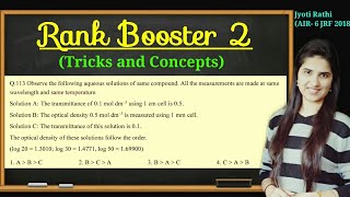 Absorbance and TransmittanceLambert beer law numericals Rank Booster 2 for CSIRNET GATE JAM 2019 [upl. by Nino]