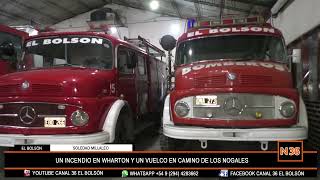 UN INCENDIO EN WHARTON Y UN VUELCO EN CAMINO DE LOS NOGALES SOLEDAD MILLALEO BOMBEROS VOLUNTARIOS [upl. by Swirsky]