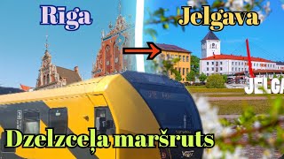 Dzelzceļa maršruts Rīga  Jelgava  Железнодорожный маршрут Рига  Елгава 🚈 [upl. by Dodi878]