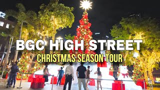 4K BGC High Street  MustSee Christmas Attractions and Fireworks Display in BGC [upl. by Schreib]