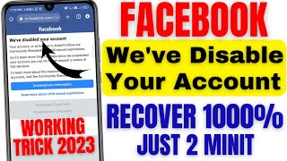 how to recover disabled facebook account 2023 without id  facebook disabled account recovery 2023 [upl. by Sanfred]