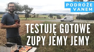 Posiłki w podróży czyli testuję gotowe zupy Jemy Jemy podróże kampervanem [upl. by Yruam]