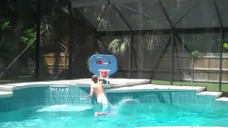 Poolmaster Pro Rebounder Poolside Basketball Game  FUN in the SUN [upl. by Peirsen]