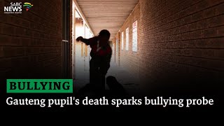 Gauteng pupils death sparks bullying probe [upl. by Lavro]