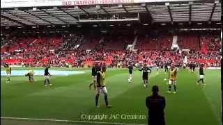 Players Prematch Warm up Manchester United 40 Norwich 26414 [upl. by Leilah]