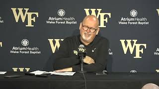 Wake Forest Basketball coach Steve Forbes postNC AampT press conference [upl. by Agem403]