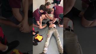 Live CPR training Students conduct a MOCK  Cardiac Arrest and CPR Scenario [upl. by Koslo]