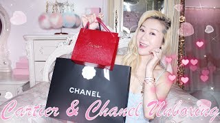 CARTIER amp PINK CHANEL BAG 💖🎀🌸 CHIT CHAT UNBOXING amp MY NEW SWEET HEART POM POM 💙💖🦄 LINDIESS [upl. by Herzel]