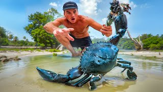 GIANT CRAB Catch and Cook Bow Hunting Survival [upl. by Liponis381]