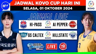 Jadwal Siaran Langsung Kovo Cup 2024 Hari ini 1 Oktober GS CALTEX vs Hyundai Hillstate  LIVE TVRI [upl. by Doykos]