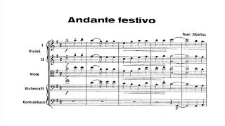 Andante Festivo Jean Sibelius SCORE [upl. by Hymen]