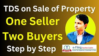 Form 26QB Filing for One Seller and Two Buyers  How to File form 26QB Online [upl. by Lessard]