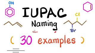 IUPAC naming for Organic Compounds 30 Examples [upl. by Iphlgenia]