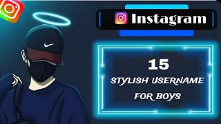 Instagram Username for Boys Stylish username for Boys 2024  Instagram Unique username for Boys [upl. by Gesner667]