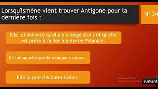 40 Questions  Réponses Antigone pour avoir 2020 Compréhension Anouilh [upl. by Yerfej]