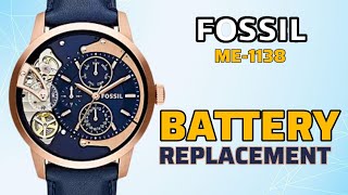 How To Change Battery FOSSIL ME1138 Watch [upl. by Annoyk]