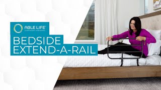 Able Life Bedside ExtendARail  Adjustable Bed Rail Safety Railing for Fall Prevention [upl. by Elaen]